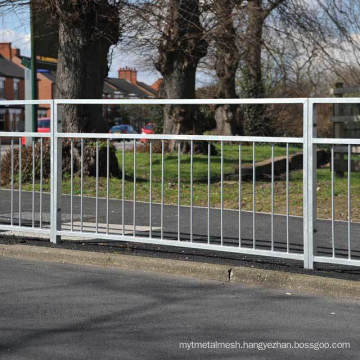 Roadside Pedestrian Safety Guard Rails with Staggered Bars